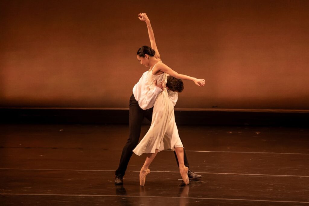 Joffrey Ballet's Dylan Gutierrez and Jeraldine Mendoza performing Yuri Possokhov's "Italy Pas de Deux" - Photo by Cheryl Mann.