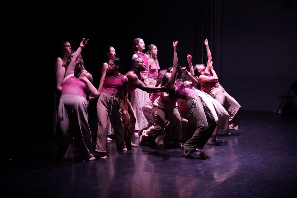 NACHMO LA 2026 - Maddie Cardinal, Danielle Celestino, Cindy Chang, Kristine Kimter, Norianna Galindo-Ramirez, Jessica Keene, Priyanka Kompella, Samantha Mejia, Brittni Miller, LeorizDelle Rivera, Natalie Rubio, Marialyse Rudi, Savanna Scott, Jeremiah Sheppert, Rachel Sloan, and Sara Wizman in "Lost Without You" choreography by Kristine Dimter - Photo by Gregory M. Kasunich.