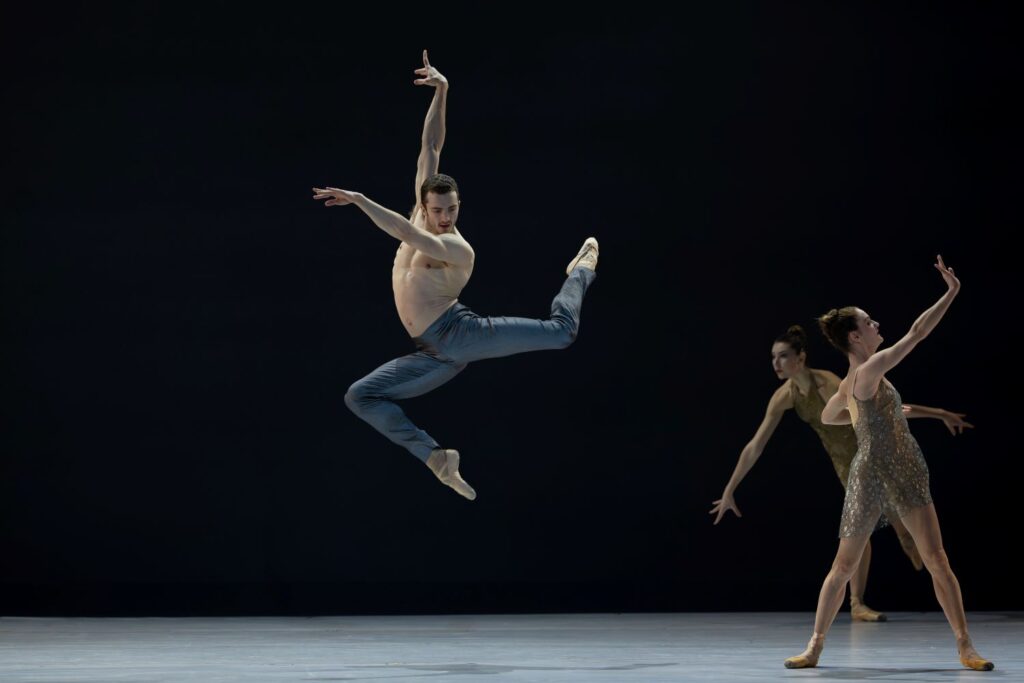 Alonzo King LINES Ballet - Theo Duff-Grant and company in Alonzo King's "The Collective Agreement" performed at The Soraya on Feb. 21, 2026 - Molly O’Keeffe, Luque Photography.