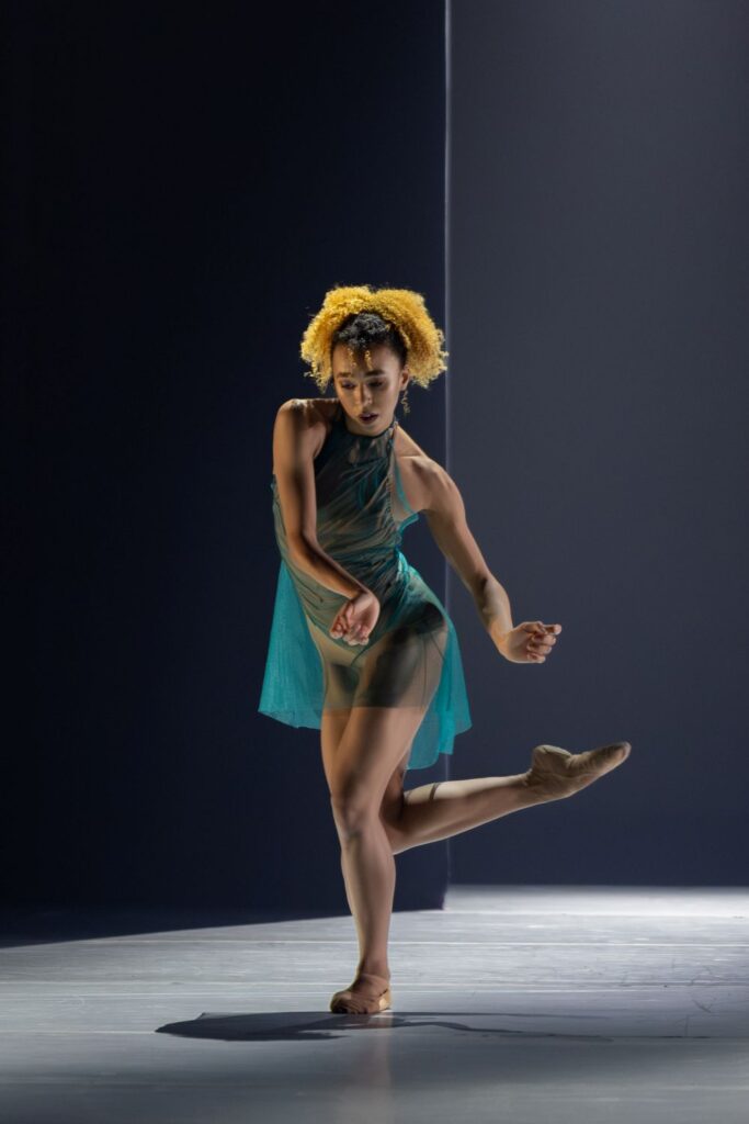 Alonzo King LINES Ballet - Marusya Madubuko performs in Alonzo King's "Ode to Alice Coltrane" performed at The Soraya on Feb. 21, 2026 - Molly O’Keeffe, Luque Photography.