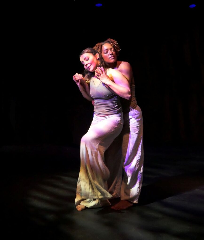 Lineage Dance - Teya Wolvington, Nola Gibson in "Healing Blue" - Photo by Robert Kuntsmann.