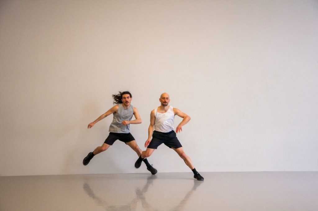 (L-R) Nils Levazeux and Manuel Roque in Roque's "Bang Bang" - Photo by Juraj Žilinčár.