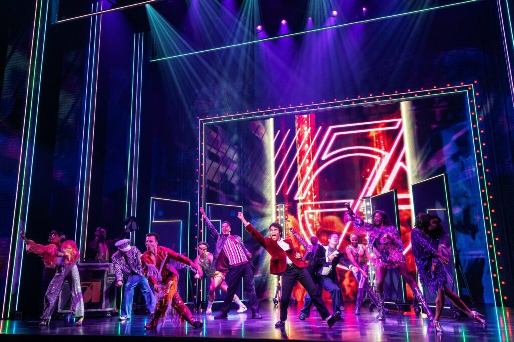 MJ the Musical - Studio 54 from The First National Tour of MJ featuring (center) Brandon Led Harris as Michael - Photo by Matthew Murphy.