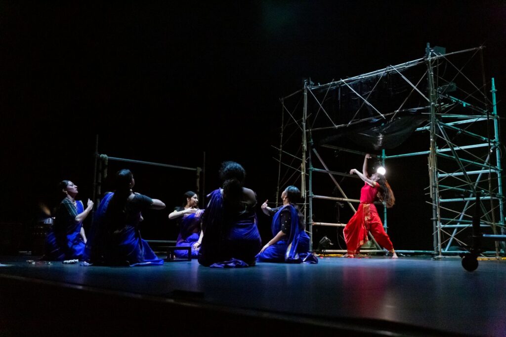 Mythili Prakash and Ensemble in "She's Auspicious" - Photo by Brian Hashimoto.