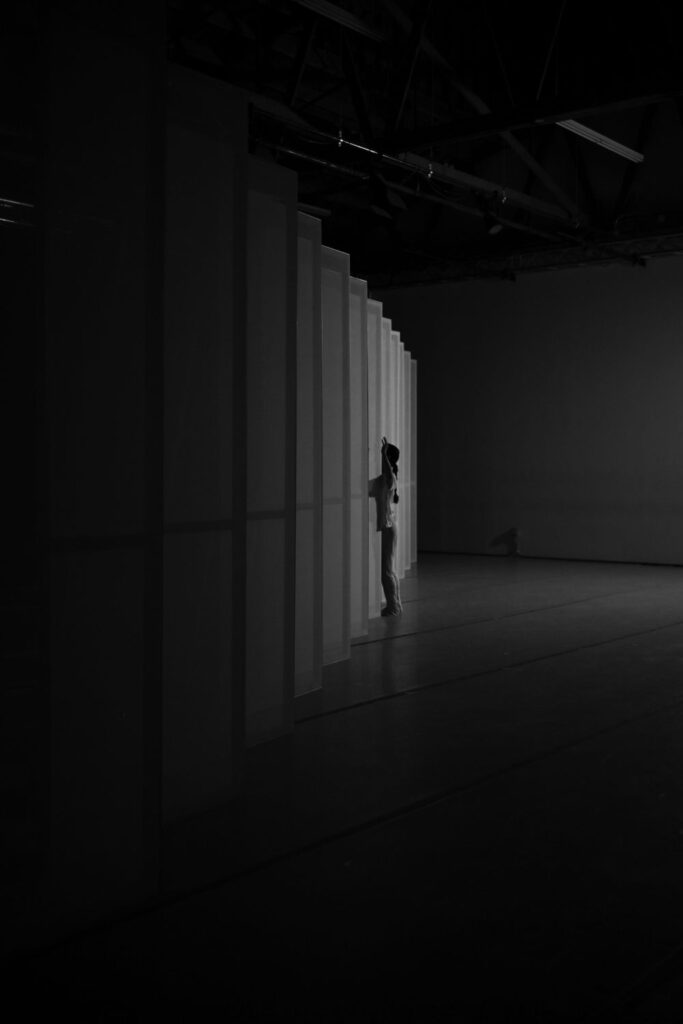 Shu Kinouchi in "Wall-Body" - Photo by Hope Spears.