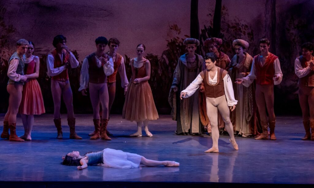 Los Angeles Ballet's "Giselle" (Act I) - Kate Inoue as Giselle and Marcos Ramirez as Albrecht - Photo by Cheryl Mann.