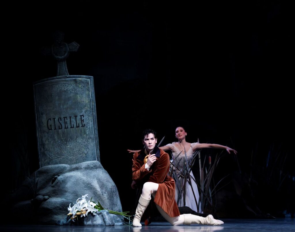 Pacific Northwest Ballet principal dancers Christopher D’Ariano and Elizabeth Murphy as Albert and Giselle, in Peter Boal’s acclaimed staging of Giselle - Photo by Angela Sterling.