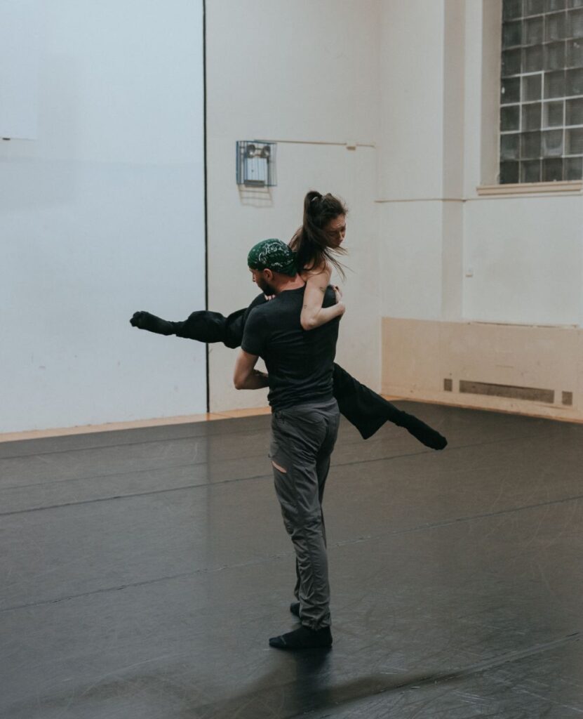 Melody Mennite Walsh in rehearsal for her new ballet "The Wolff" - Photo by Dan Chen.