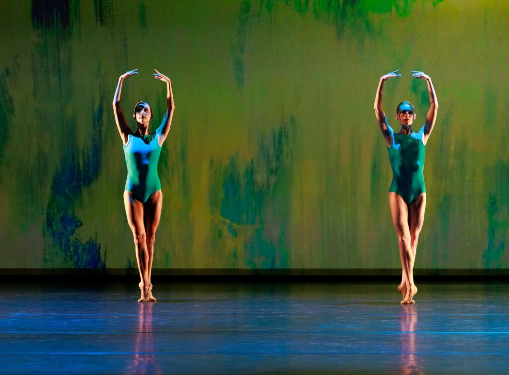 Raiford Rogers Modern Ballet - Brigitte Edwards and Lilly Fife in "Landscape in Blue" - Photo by Steven Cohen.
