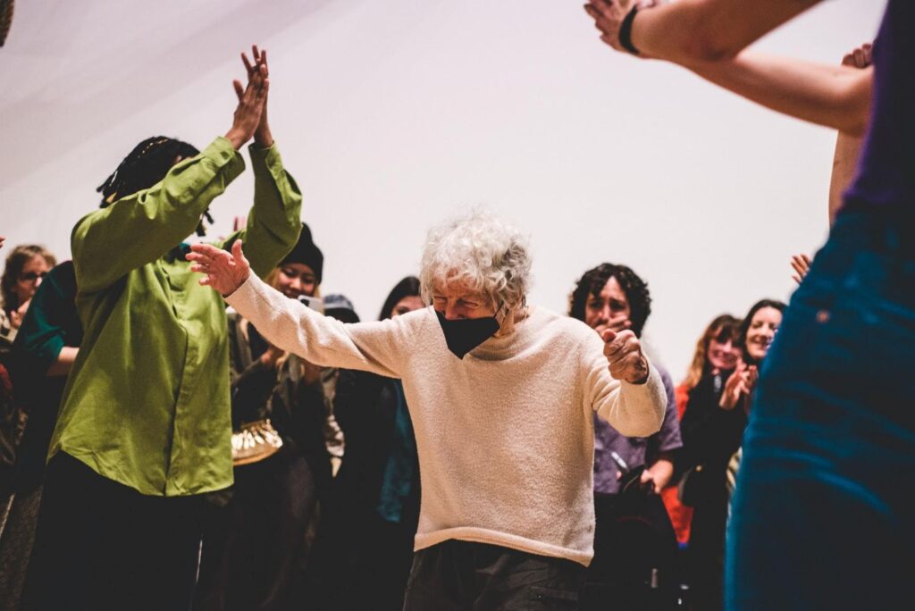 Simone taking a bow at MOCA 2023. Photo by Hon Hoang