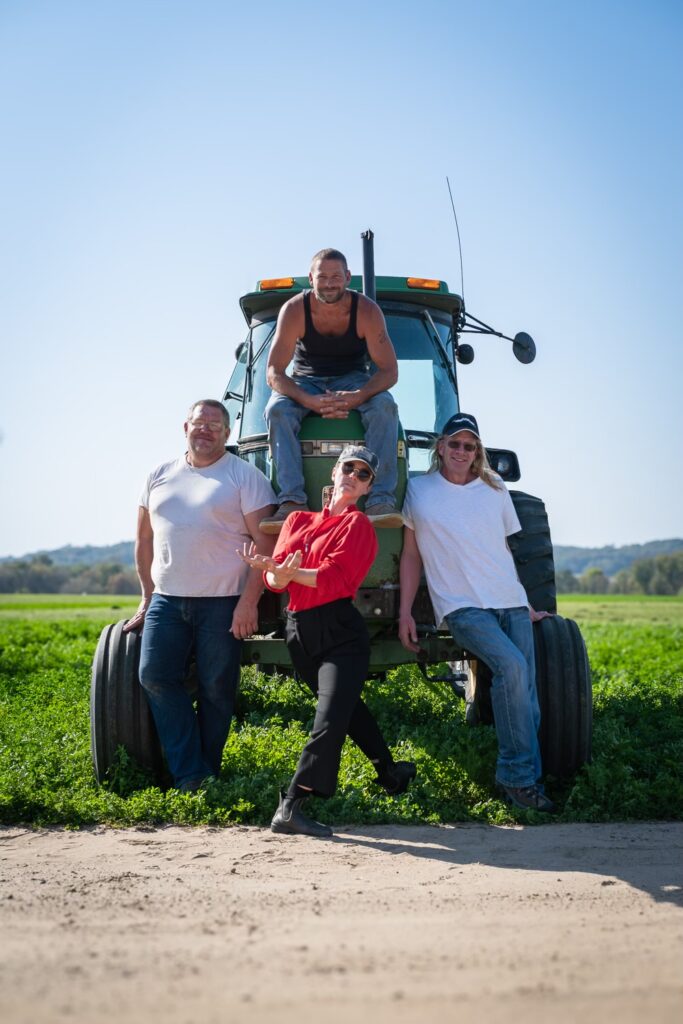 "Hay Rake Ballet" - Brian Markley, Darin Rosenbaum, Sarah Gordon Butler, Andy Enge - Photo by Alexander Arena.