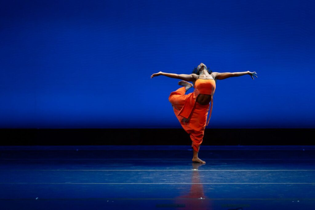 Ronald K. Brown/EVIDENCE - Spirit Priester in Brown's "Upside Down" - Photo by Quinn B. Wharton.