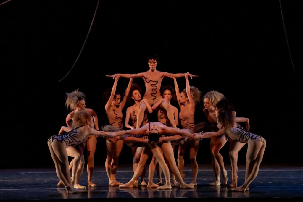 Los Angeles Ballet in "The Cage" by Jerome Robbins - Date Inoue (center top) - Photo by Cheryl Mann Photography.