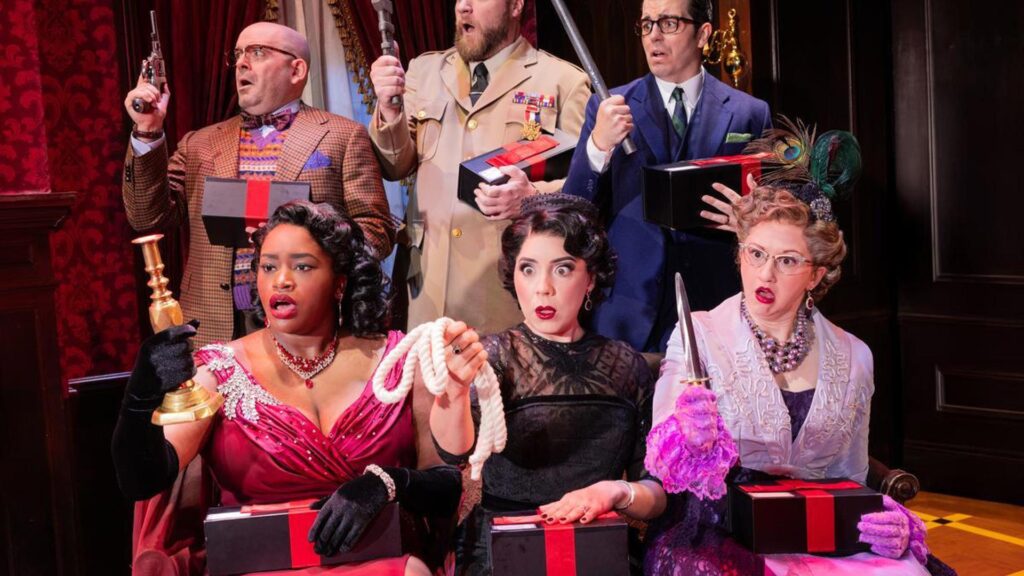 The Company of the Second North American tour of CLUE. Photo by Evan Zimmerman for MurphyMade.
