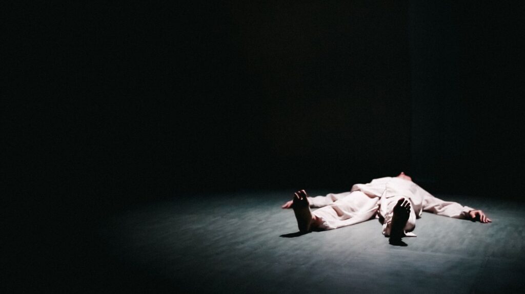 Valerie McCann in "Devising it all for Company" - Photo by Heather Seybolt.