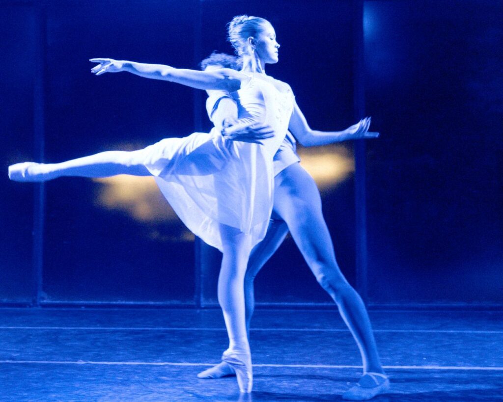 American Contemporary Ballet's Cecelia Johnson and Maté Szentes in Balanchine's "Sonatine" - Photo by Caleb Thal.