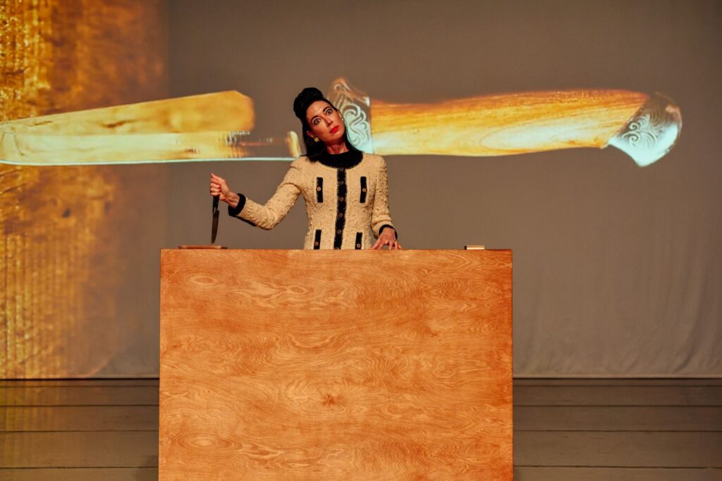 "Finishing School for Difficult Women" written and performed by Bossi. Photo by George Simian.