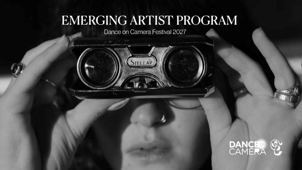 Dance on Camera Emerging Artist Program logo. Photo courtesy of Dance on Camera.