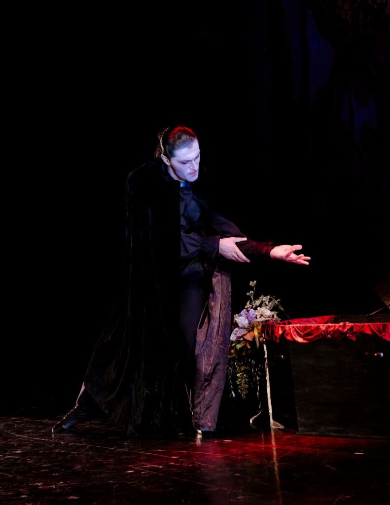 West Coast Ballet 's "Dracula" - Eduard Sargsyan as Dracula - Photo by Hannah Cox.